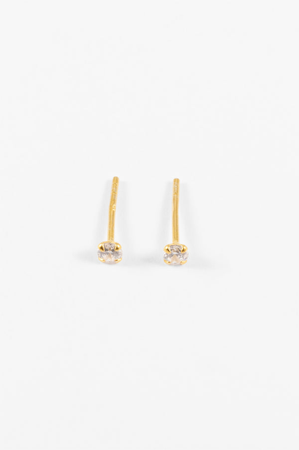 Real 925 Gold Plated Sterling Silver & Clear CZ Crystal Round Floating Real 925 Gold Plated Sterling Silver & Clear CZ Crystal Round Floating