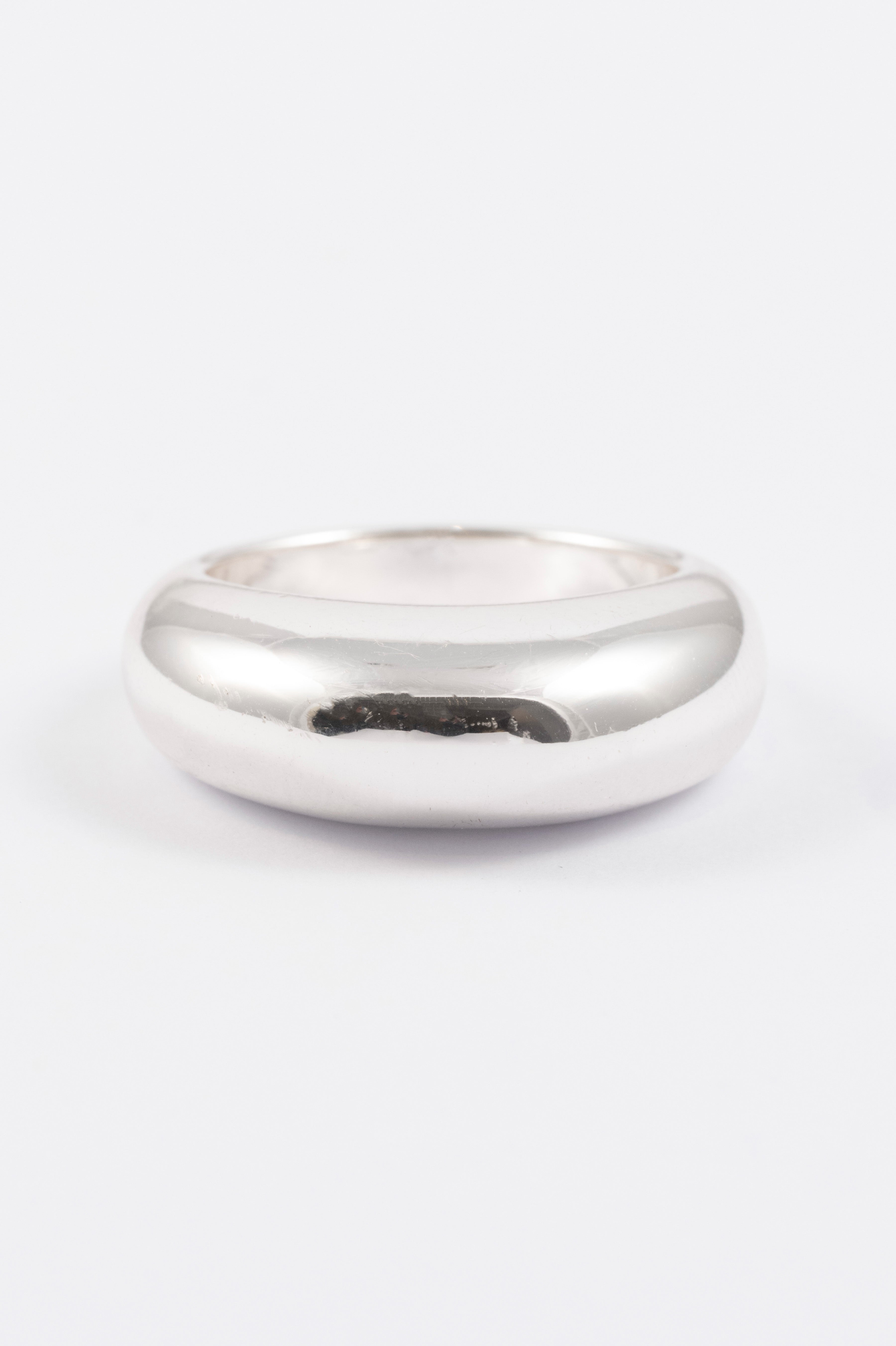 SILVER POLISHED CHUBBY RING S/M