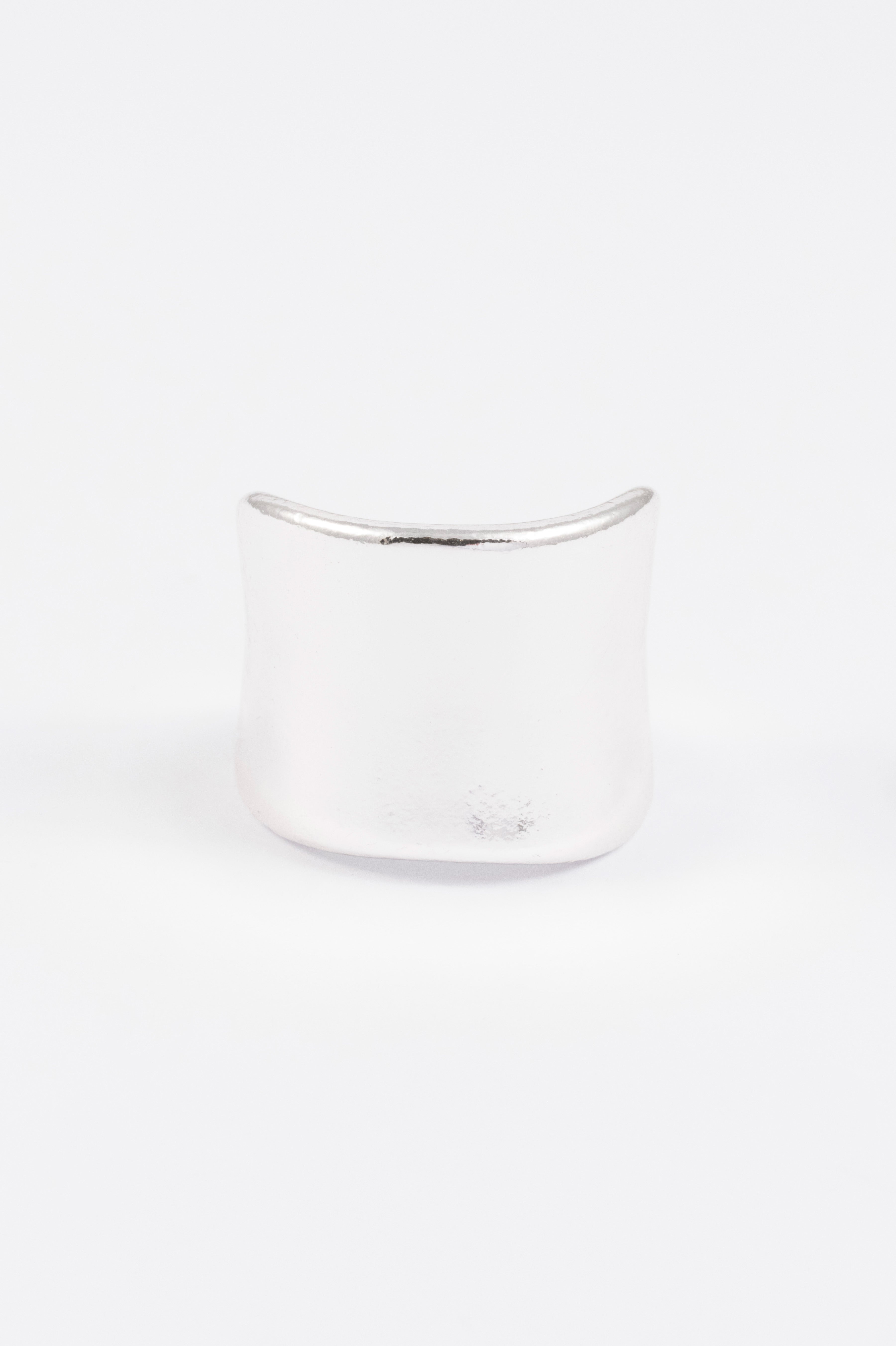 SILVER POLISHED ORGANIC RING S/M