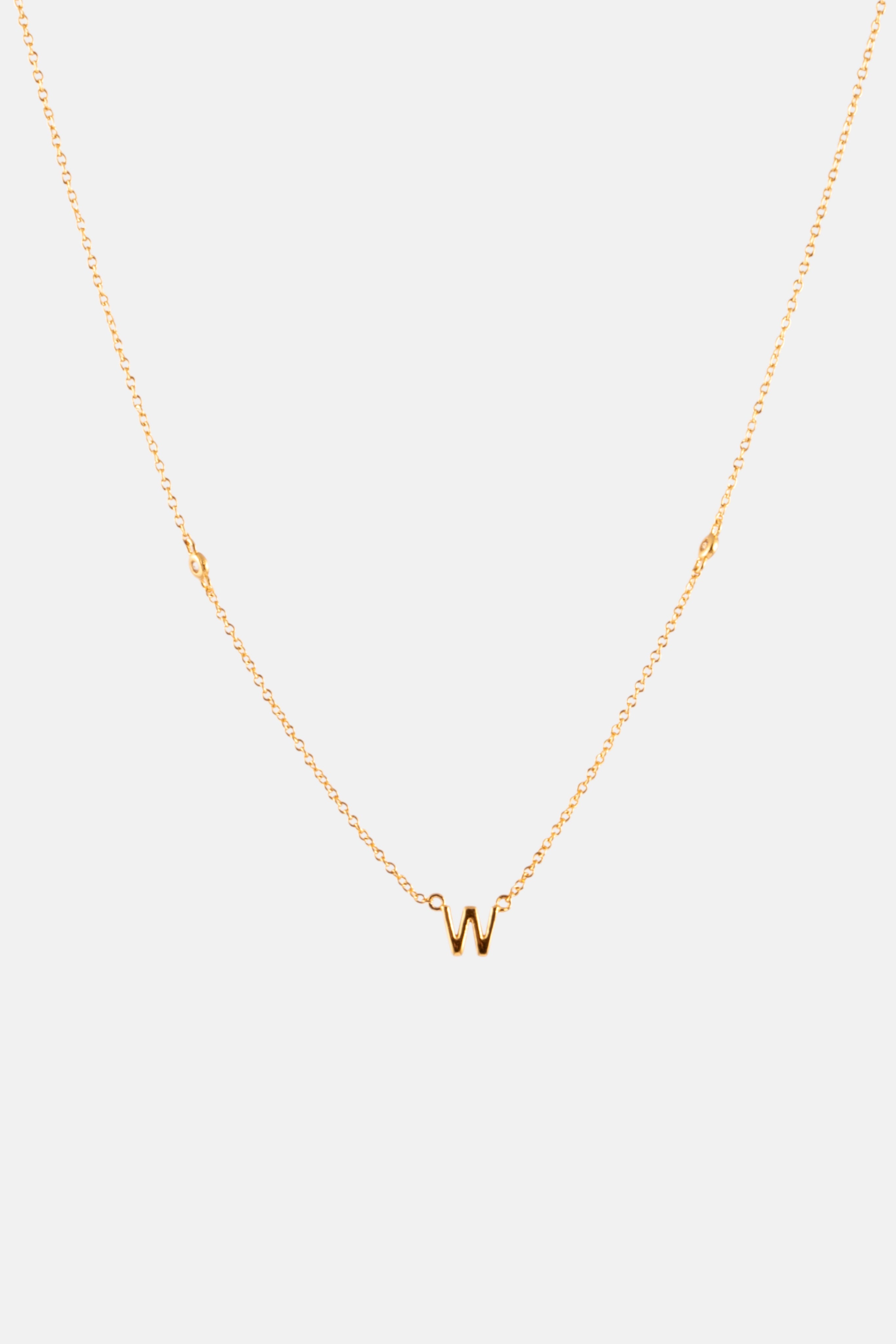 VERMEIL STERING BEZEL SET STATION INITIAL PDT- W