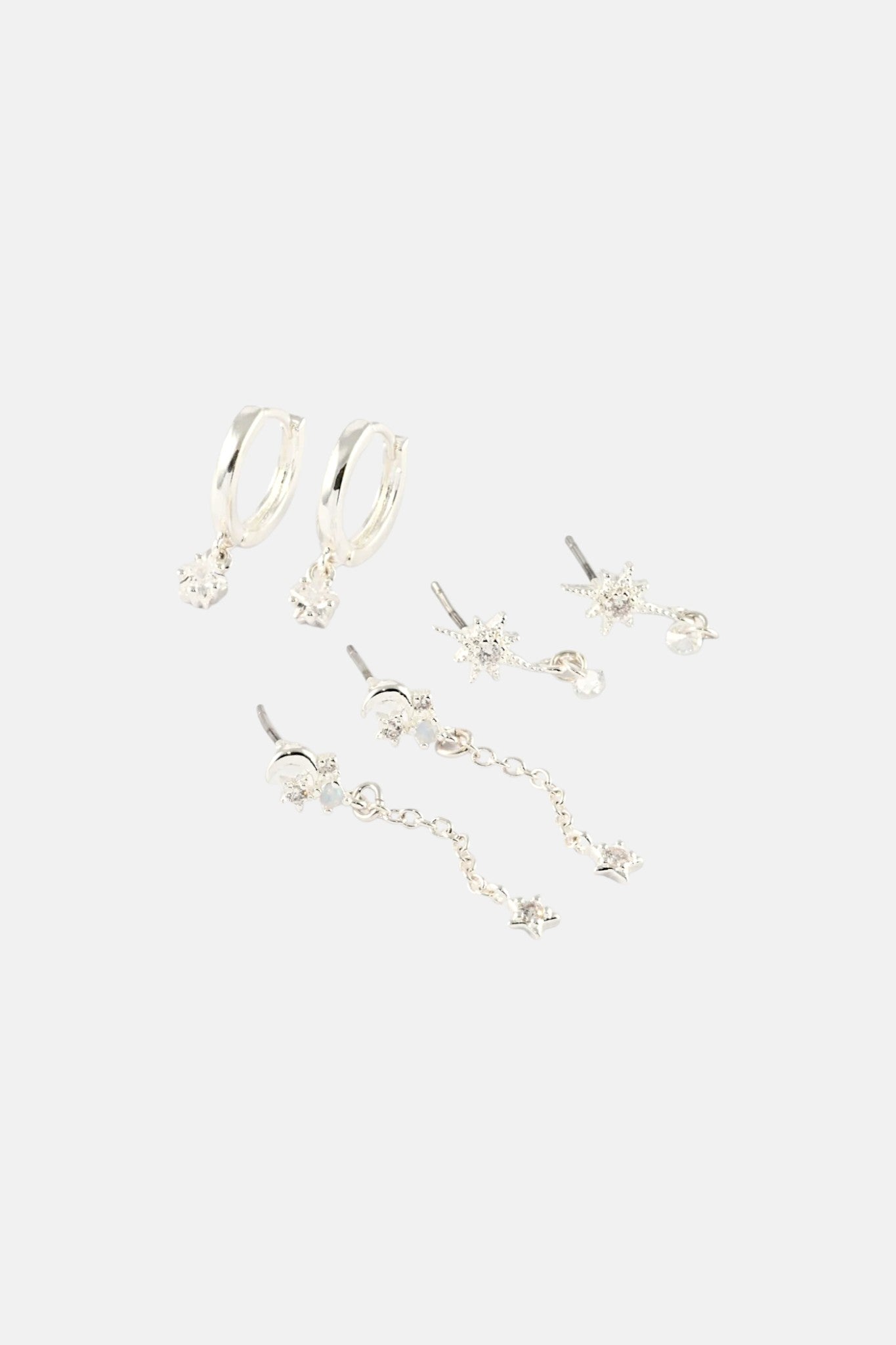 SILVER CZ CELESTIAL CHAIN DROP PACK