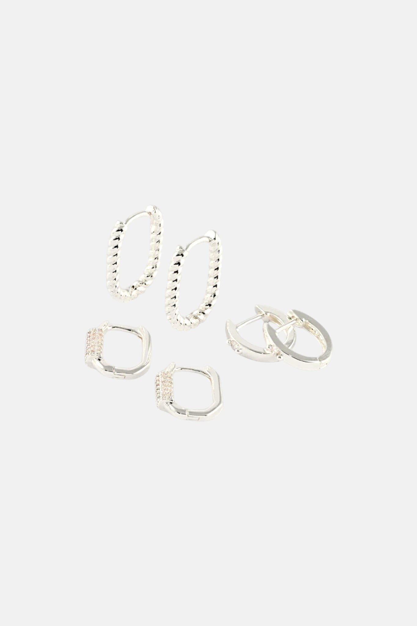 SILVER CZ BALE HUGGIE 3 PACK