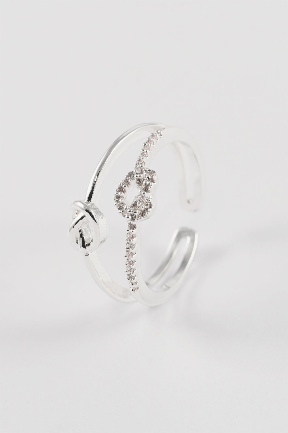 SILVER INTERLOCKING RING
