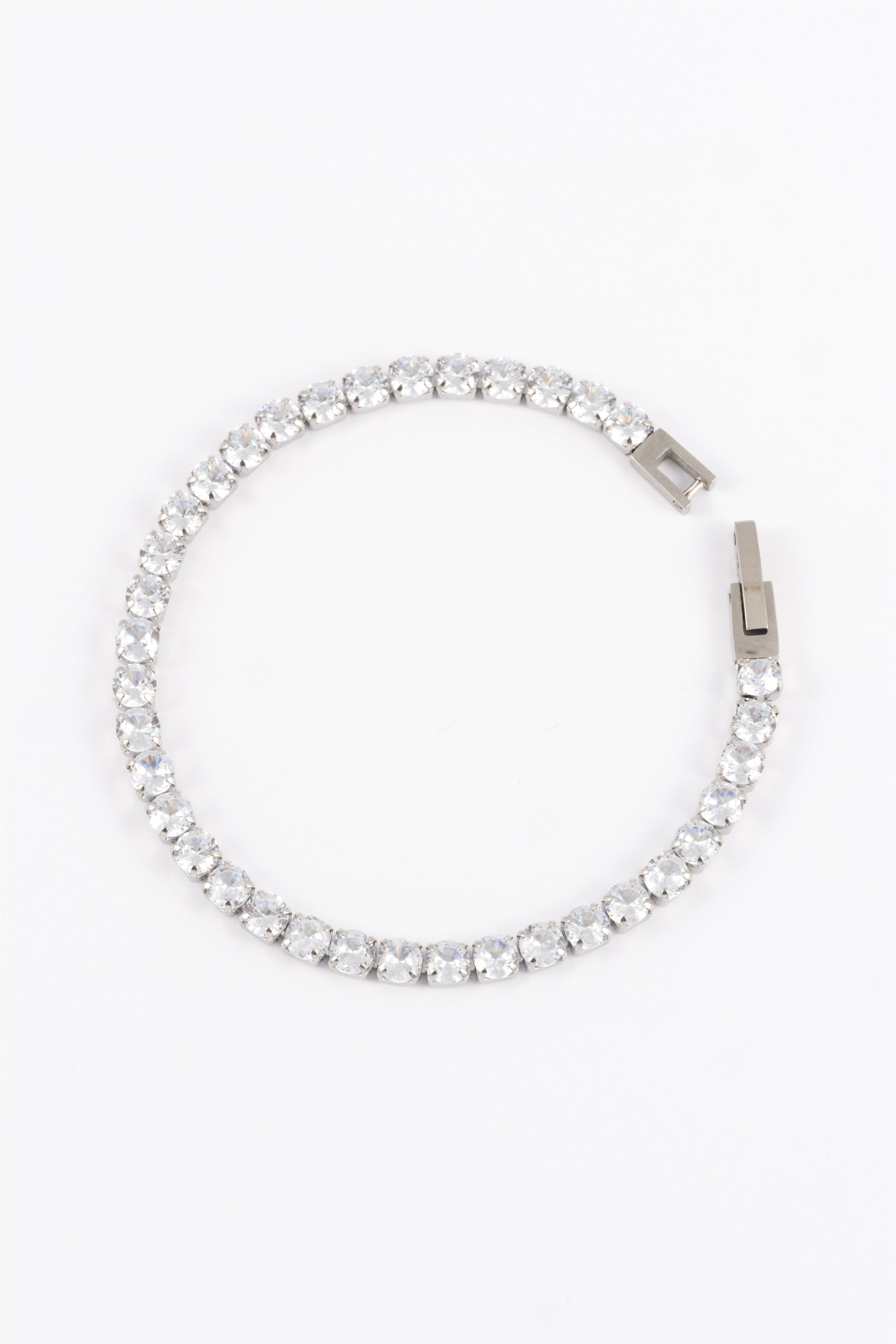 WATERPROOF SILVER TENNIS BRACELET