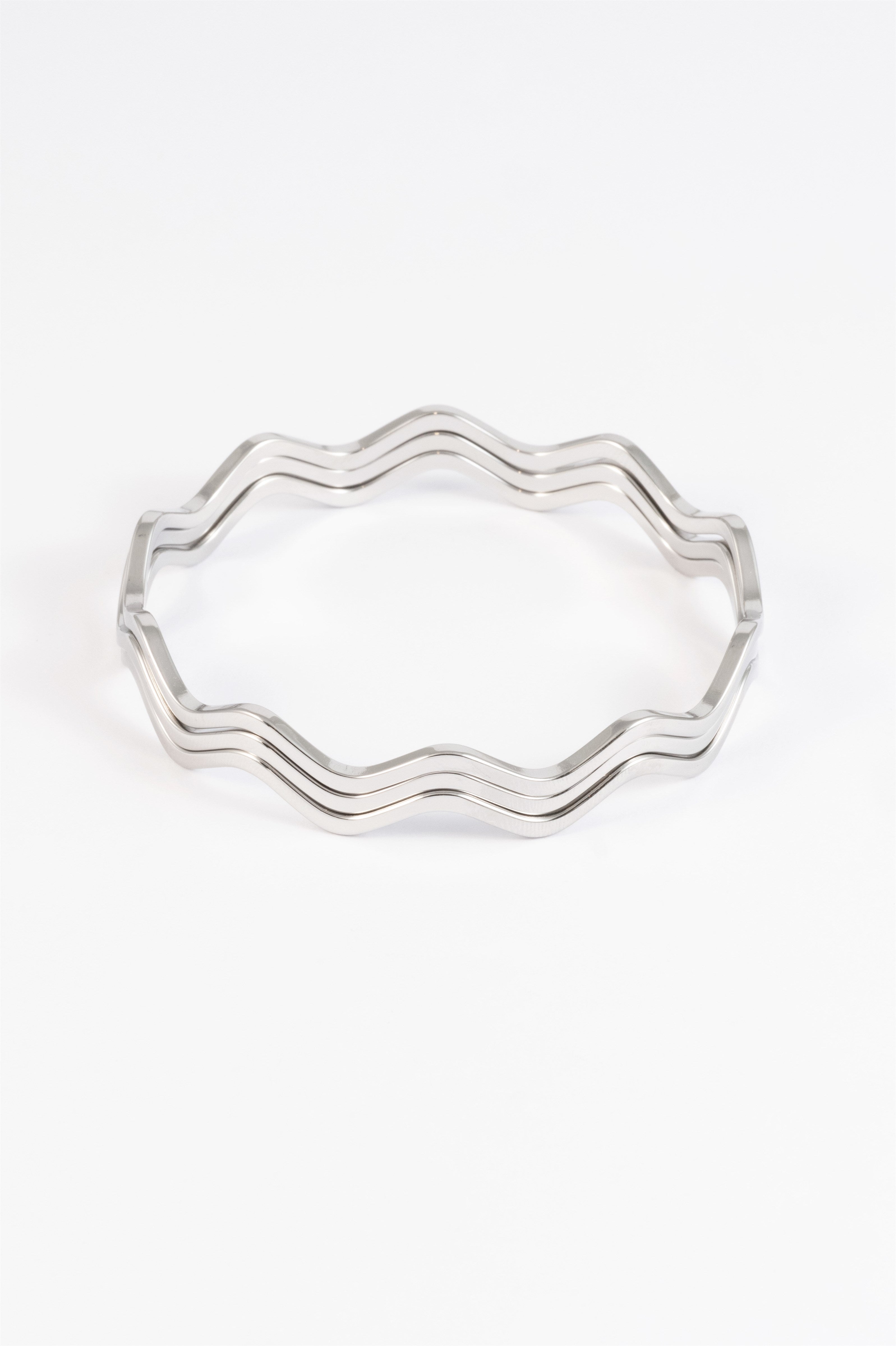 SILVER MULTI-PACK ZIG ZAG BANGLES