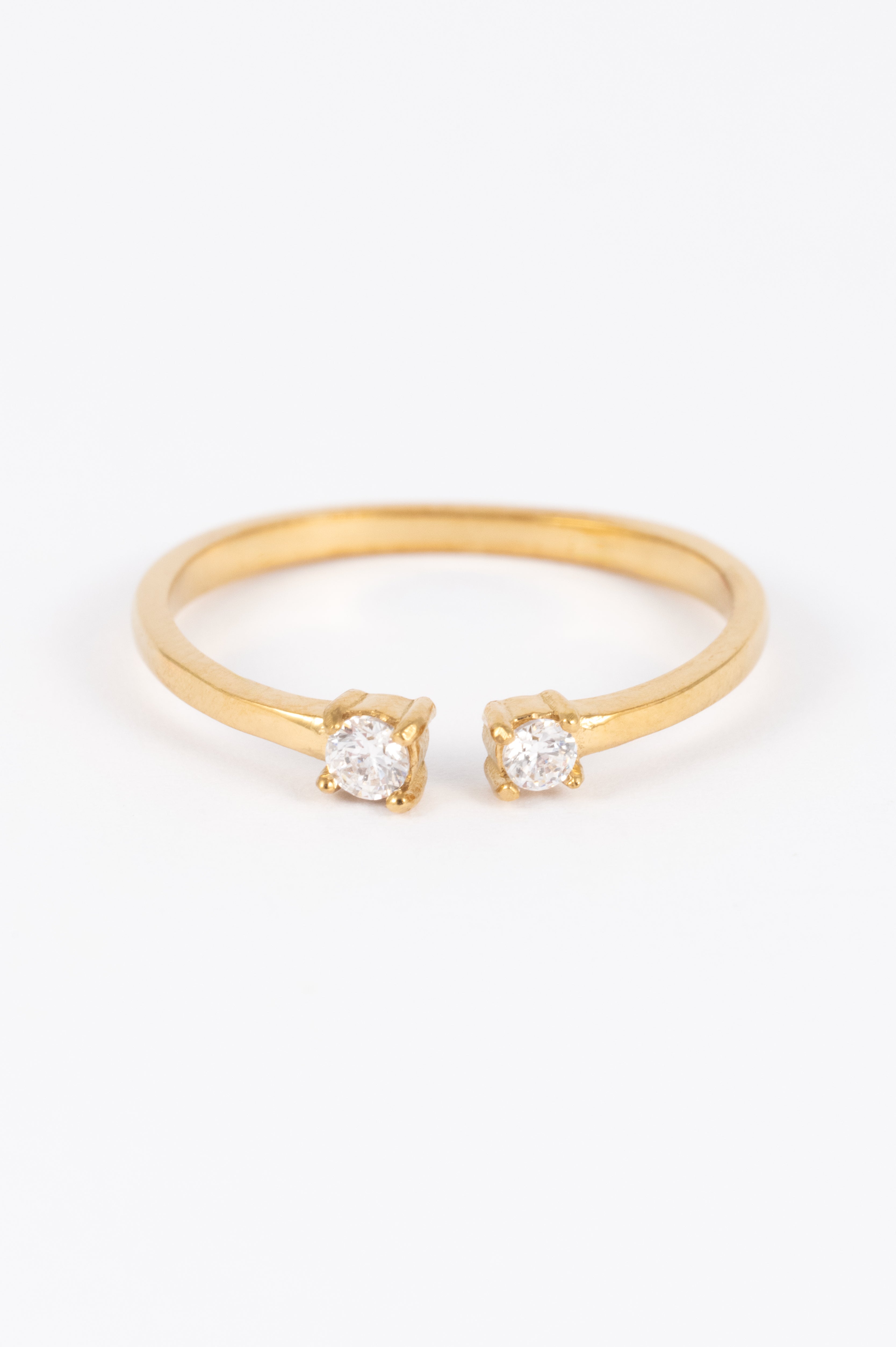 WP GOLD CZ ADJUSTABLE RING