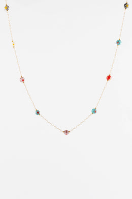 WP GOLD SUMMER BEADED CHAIN NECKLACE