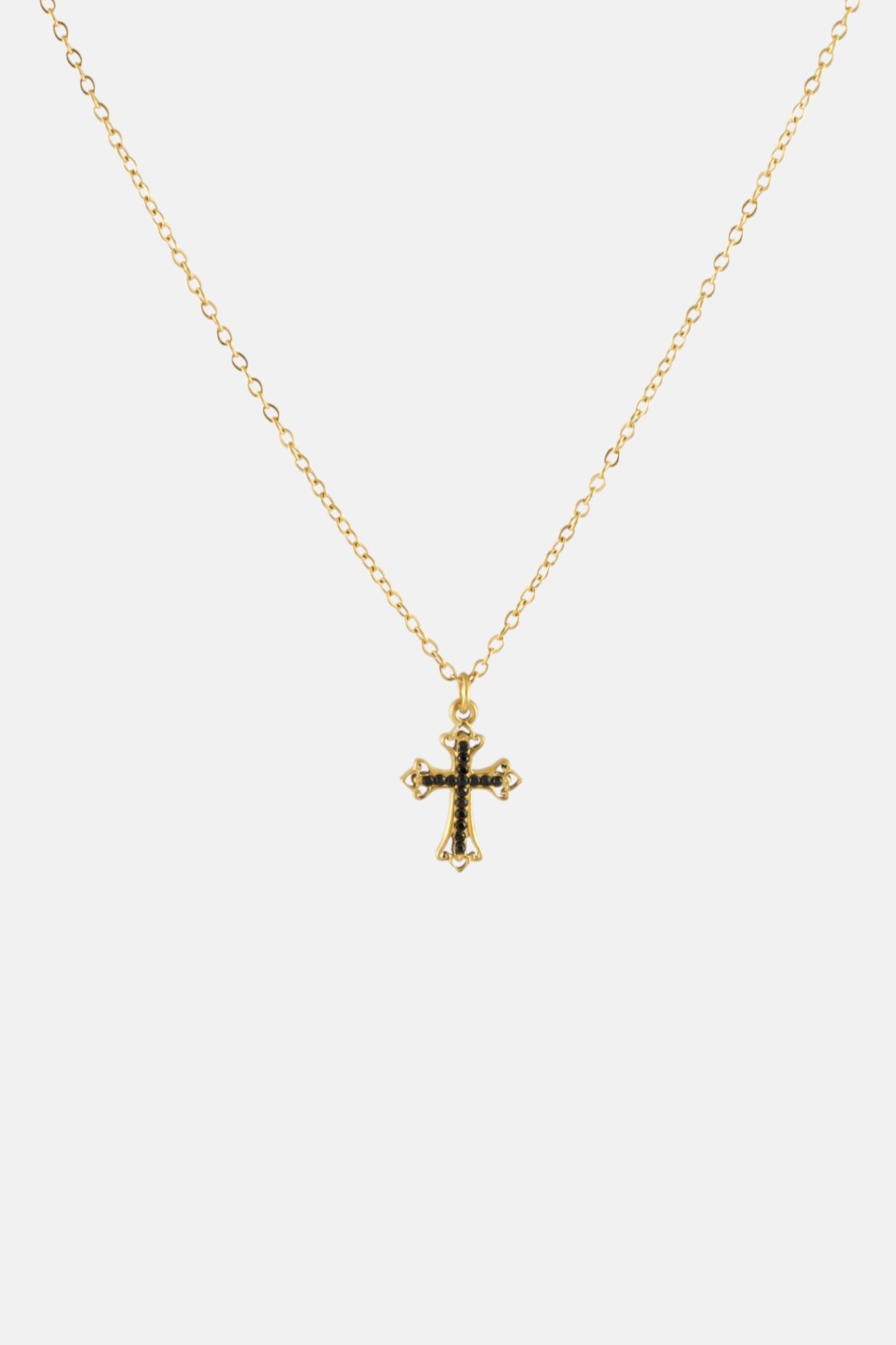WP GOLD MINI CROSS CHAIN PENDANT NECKLACE