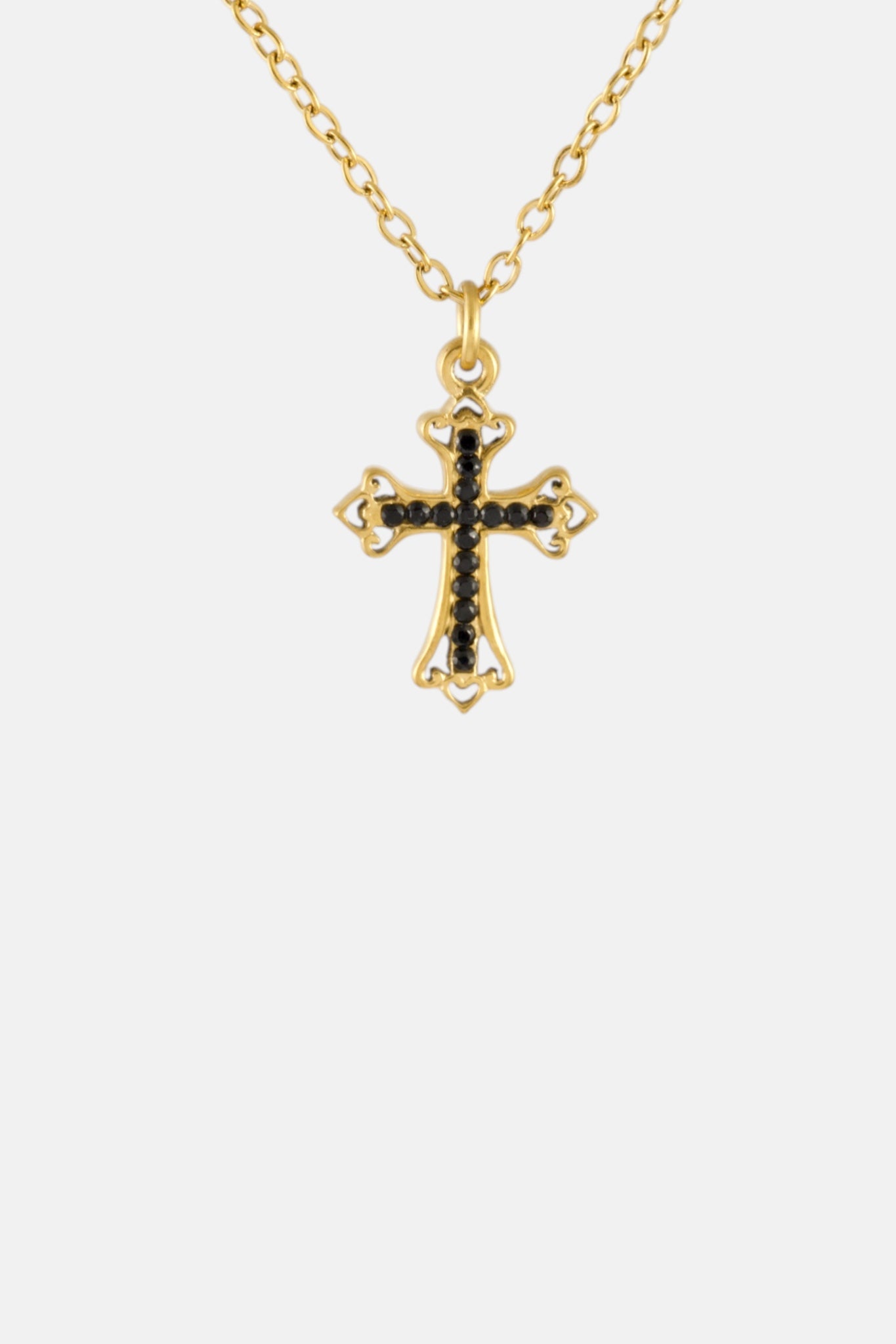 WP GOLD MINI CROSS CHAIN PENDANT NECKLACE