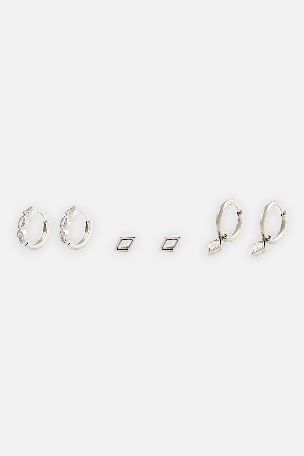 WP EAR STACK CZ DIAMOND HUGGIE AND STUD PACK